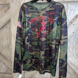 Nike Alabama Bama Camo Flag Shirt Nwt M